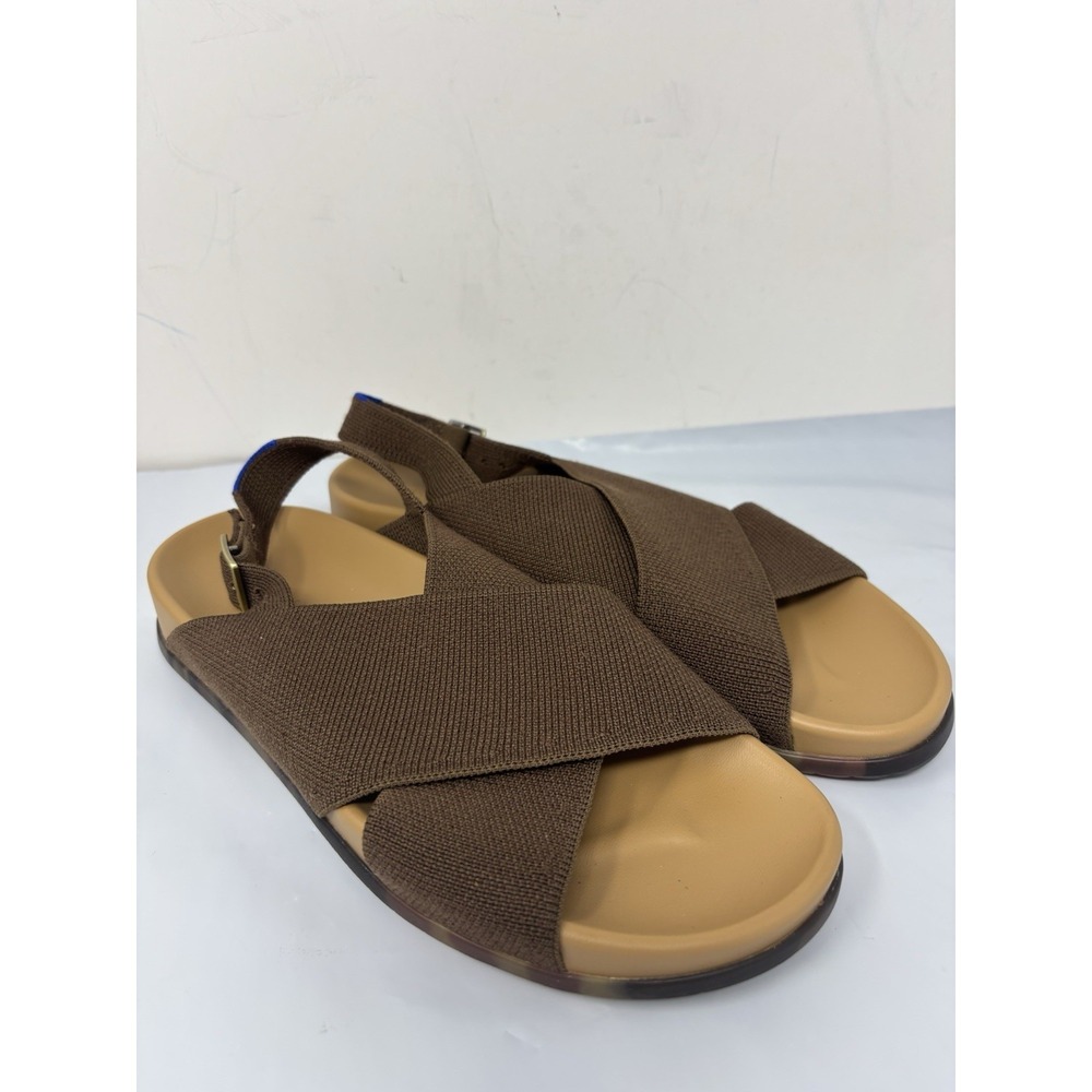 Rothy's The Weekend Slide Sandals Brown Women's Size 6.5 New